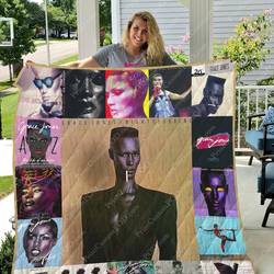 Grace Jones Albums Quilt Blanket For Fans Ver 17 and Home Decor