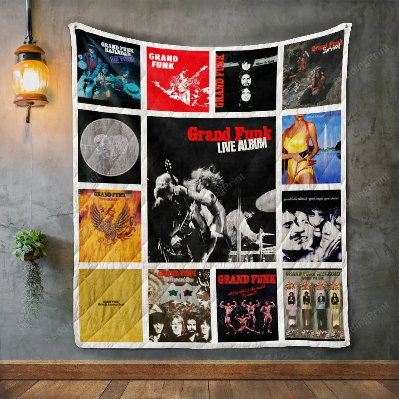 Grand Funk Railroad 2 Album Covers Quilt Blanket and Home Decor