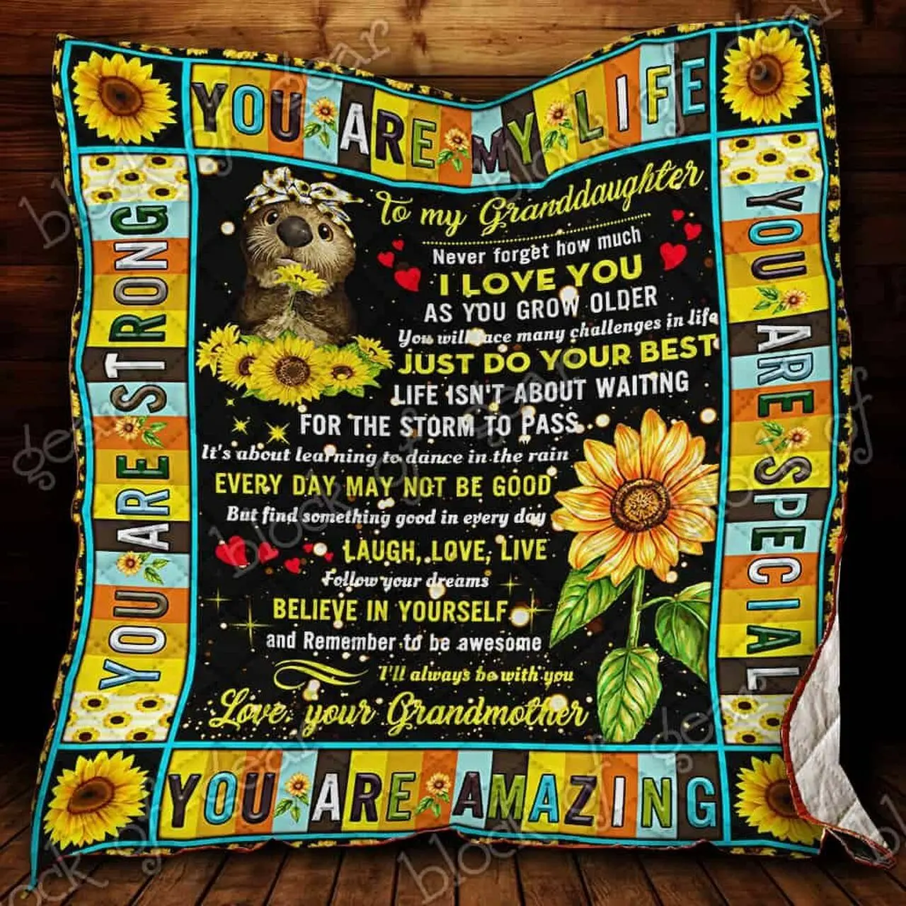 Grandma To Granddaughter Cl14100240Mdq Quilt Blanket and Home Decor