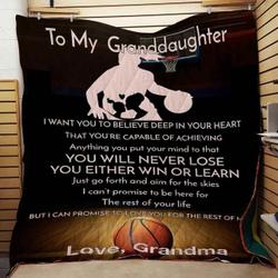 Grandma To Granddaughter Never Lose Blanket Th0907 Quilt and Home Decor