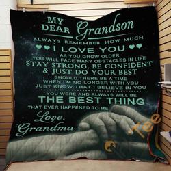 GRANDMA TO GRANDSON - ALWAYS REMEMBER Blanket TH0907 Quilt and Home Decor