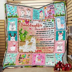 Grandmas Little Llama Quilt Blanket ABC07111224 and Home Decor