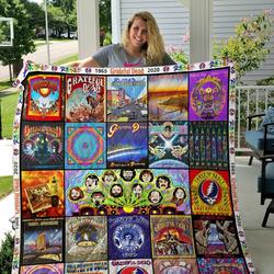 Grateful Dead Abum All Season Plus Size Quilt Blanket and Home Decor