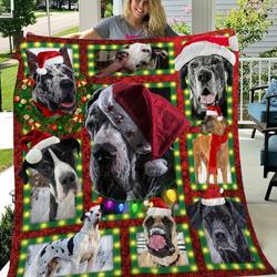 Great Dane Dogs Quilt Blanket A125 and Home Decor