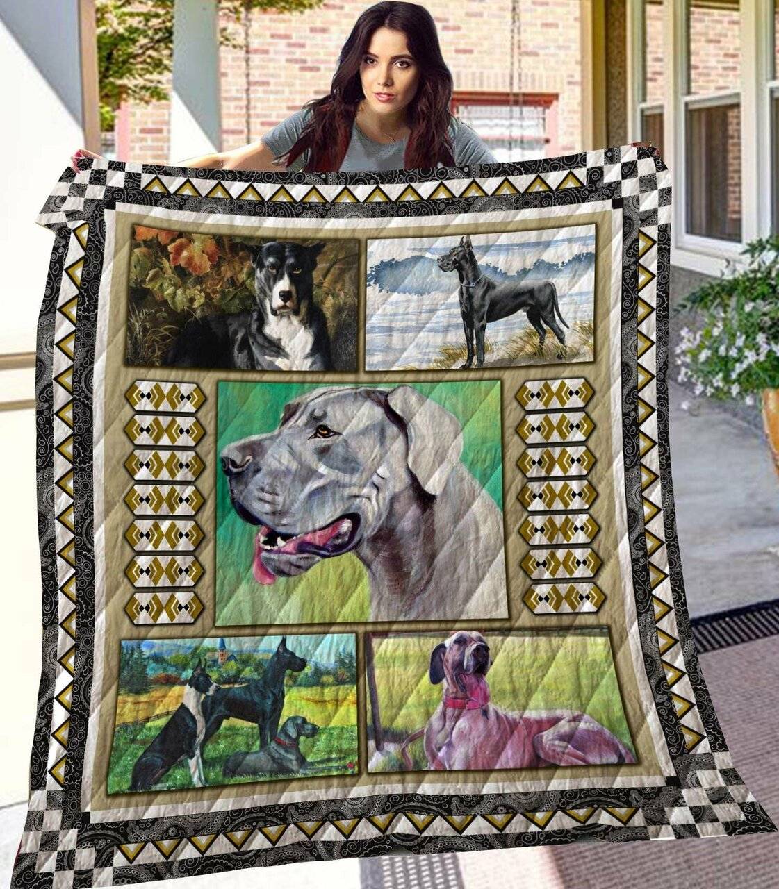 Great Dane Quilt Xik and Home Decor