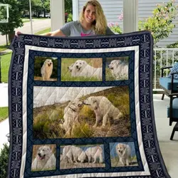Great Pyrenees Qui34004 3D Personalized Customized Quilt Blanket 38 and Home Decor