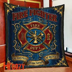 Great Symbol Firefighter Quilt Blanket DQB08222002-TQH and Home Decor