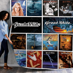 Great White Quilt Blanket 01 and Home Decor