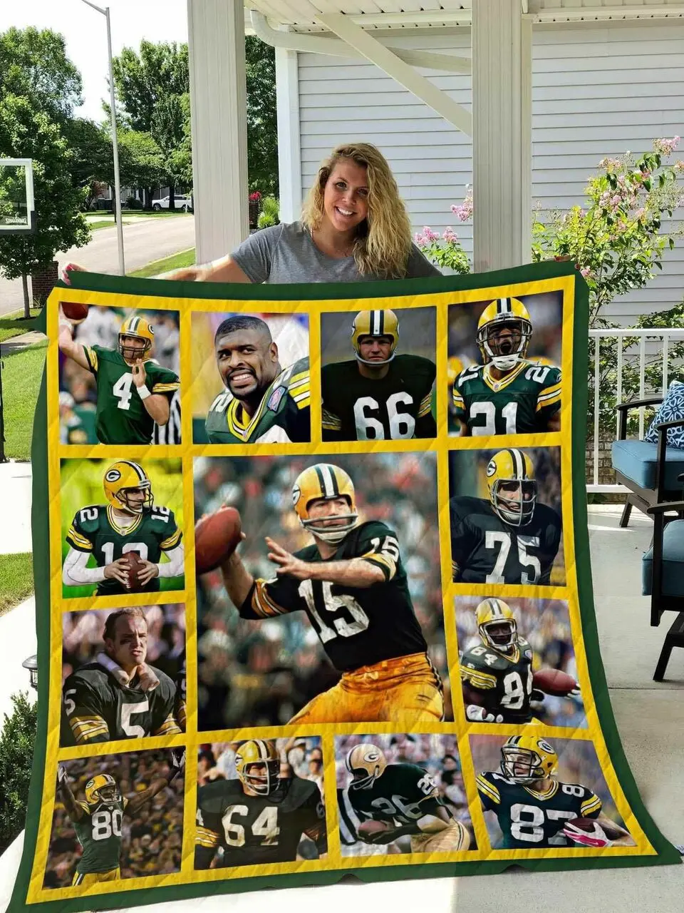 Green Bay Legends 02 Blanket N2906 Quilt and Home Decor