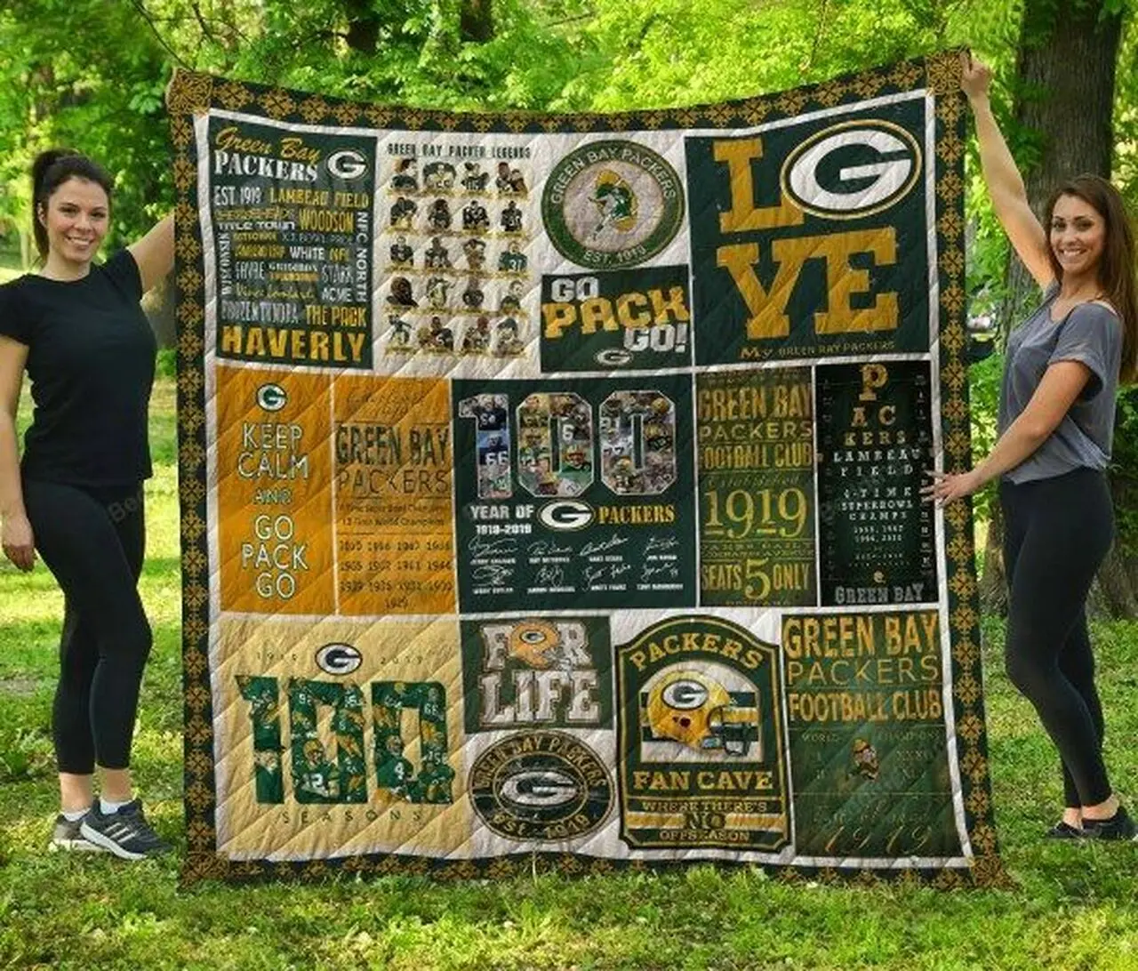 Green Bay Packers 1 Fan Made Quilt Blanket Fan Made and Home Decor