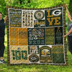 Green Bay Packers 1 Fan Made Quilt Blanket Fan Made and Home Decor