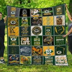 Green Bay Packers 3 Fan Made Quilt Blanket Fan Made and Home Decor