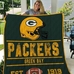 Green Bay Packers Est 1919 Quilt Blanket Bs248 and Home Decor