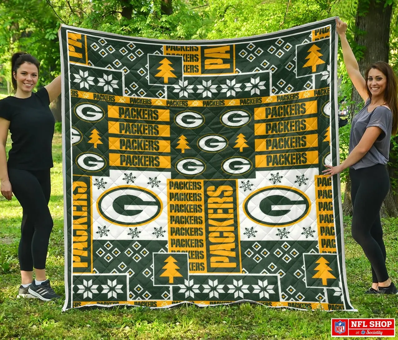 Green Bay Packers Fabric Christmas - Quilt and Home Decor