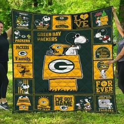 Green Bay Packers Fan Made Quilt Blanket Fan Made and Home Decor