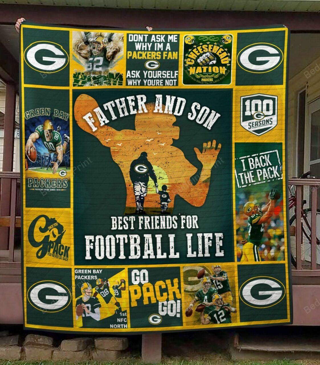 Green Bay Packers Quilt Blanket 02 and Home Decor