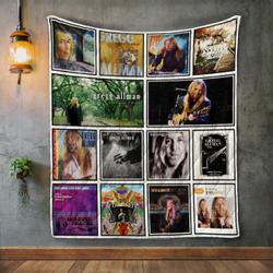 Gregg Allman Album Covers Quilt Blanket and Home Decor