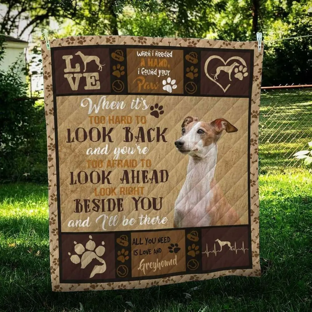Greyhound Cl09100112Mdq Quilt Blanket and Home Decor