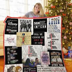 Greys Anatomy Poster Quilt Blanket Ver 2 and Home Decor