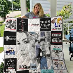 GreyS Anatomy T-Shirt Quilt Blanket 01 and Home Decor