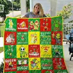 Grinch Quilt Blanket 01355 and Home Decor