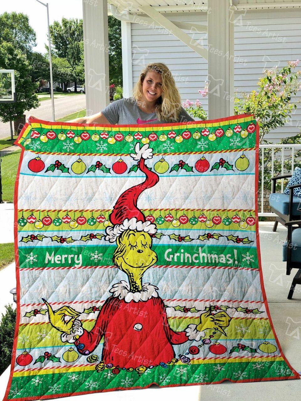 Grinch Quilt Blanket 01358 and Home Decor