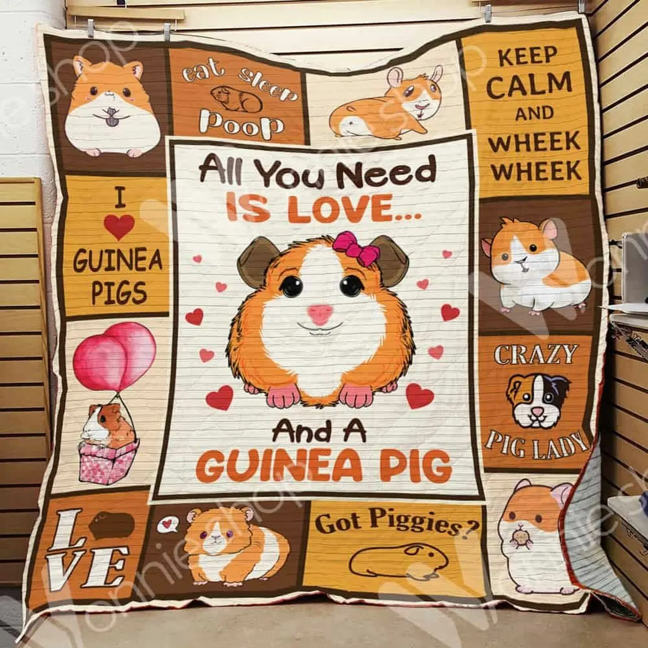 Guinea Pig Quilt Blanket Dhc0102772Td and Home Decor