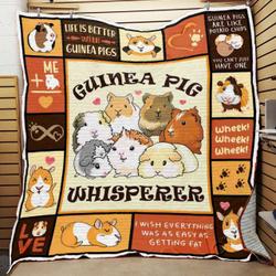 Guinea Pig Whisperer Quilt Blanket Great Customized Blanket Gifts For Birthday Christmas Thanksgiving and Home Decor