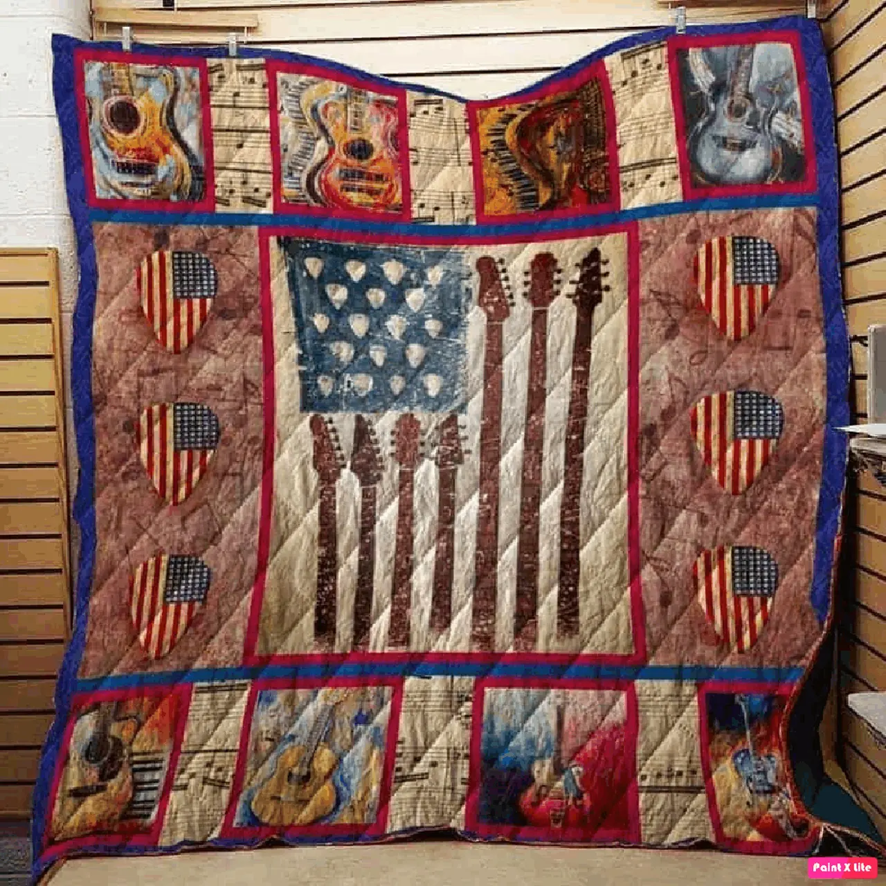 Guitar American Gal TB160996 3D Customized Quilt and Home Decor