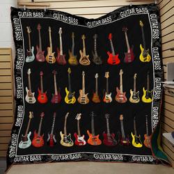 Guitar Bass Like 3D Personalized Customized Quilt Blanket 1183 and Home Decor