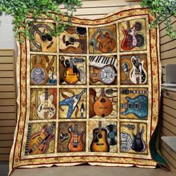 Guitar Blanket Like Quilt Blanket and Home Decor