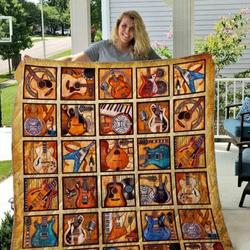 Guitar Cl14100245Mdq Quilt Blanket and Home Decor