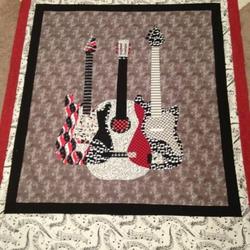 Guitar Clm1910043Q Quilt Blanket and Home Decor