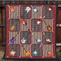Guitar Collection Hur Quilt Cysize and Home Decor