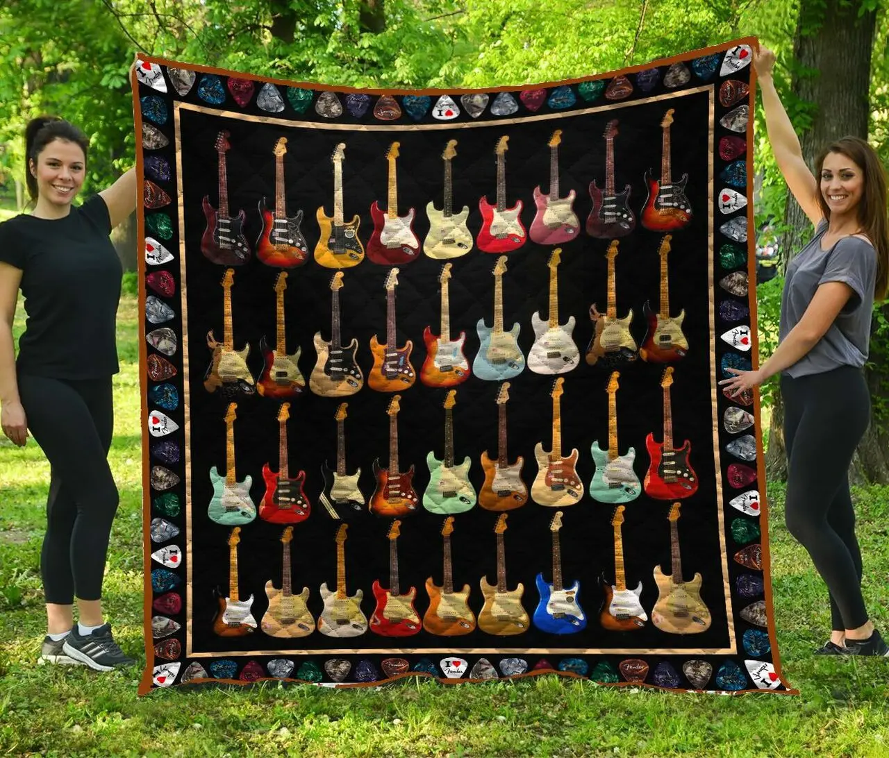 Guitar Quilt Blanket DHC1301560VT and Home Decor