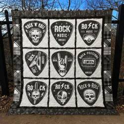 Guitar Quilt Blanket Ver 11  Quilt and Home Decor