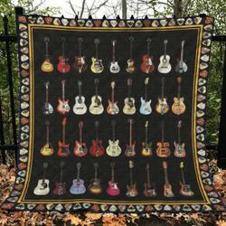 Guitar Quilt Blanket Ver 12  Quilt and Home Decor
