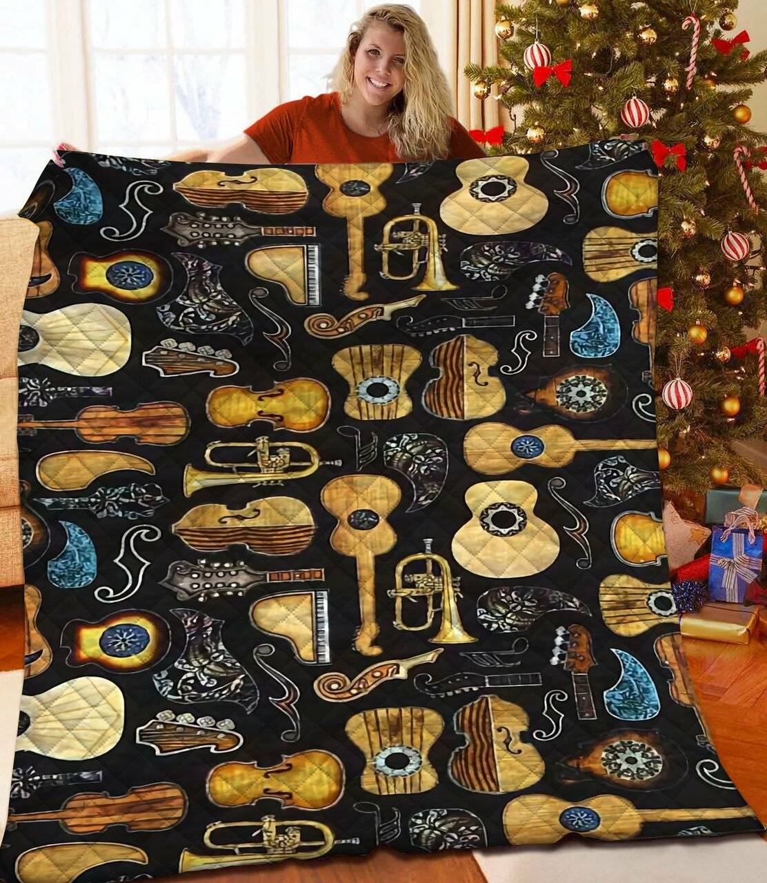Guitar Quilt Ufv and Home Decor