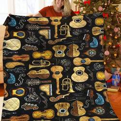 Guitar Quilt Ufv and Home Decor