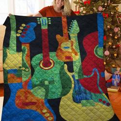 Guitar Quilt Uhj and Home Decor