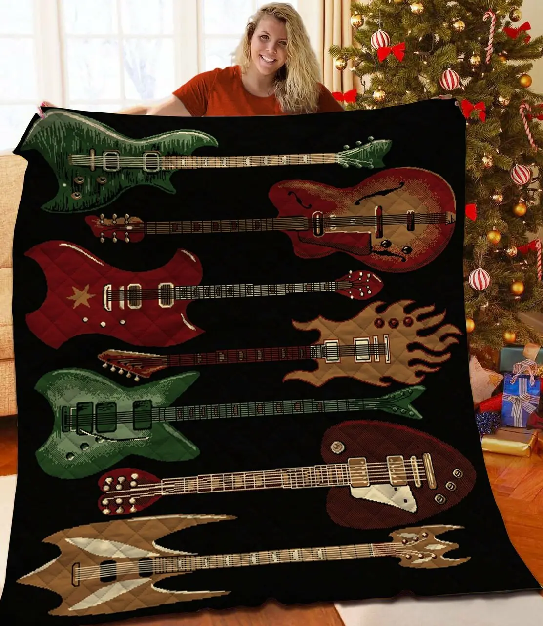 Guitar Quilt Ulk and Home Decor