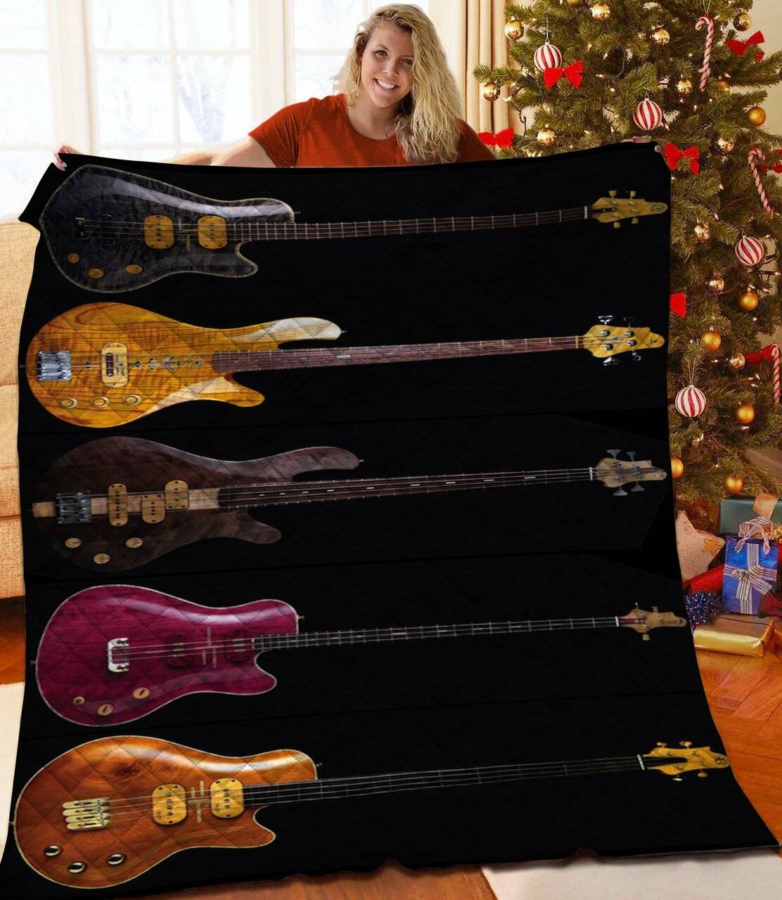 Guitar Quilt Ulu and Home Decor