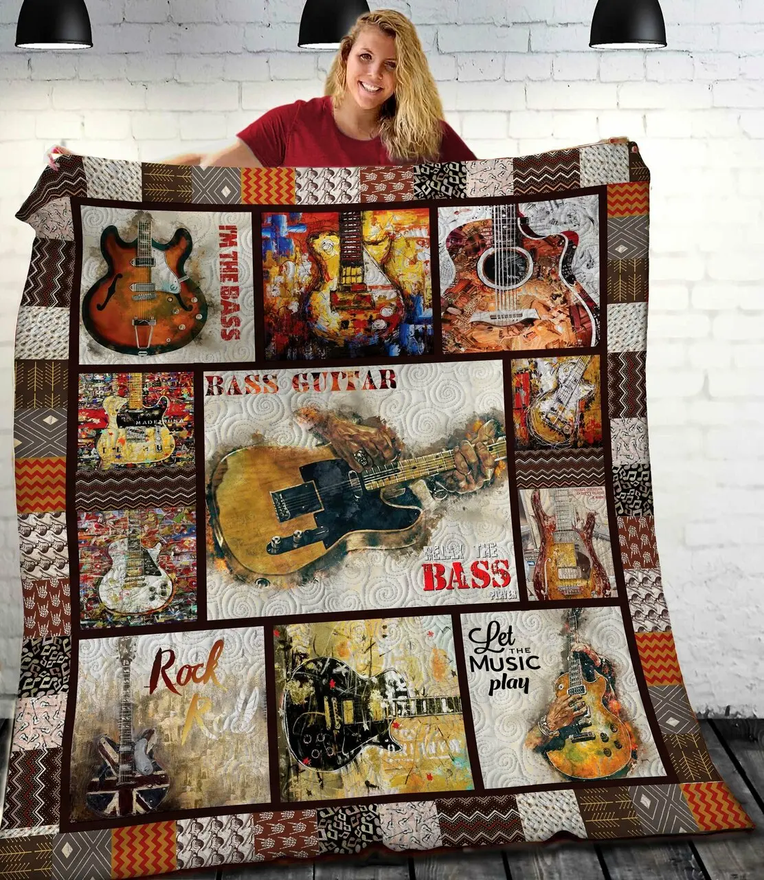 Guitar Quilt Wop and Home Decor