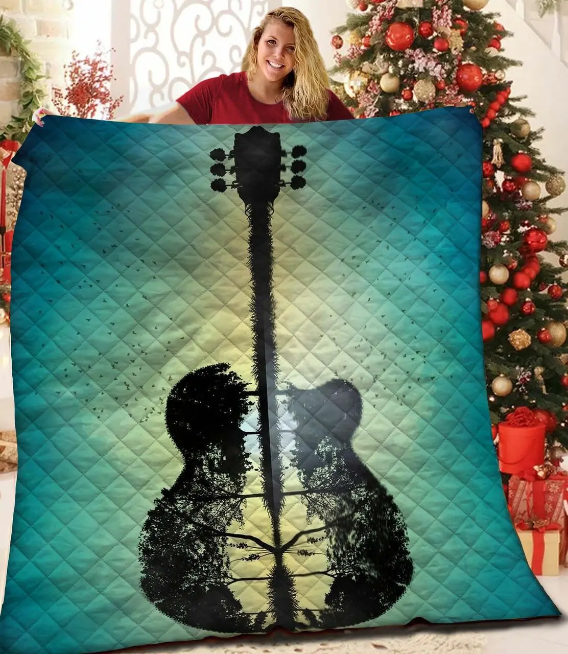 Guitar Quilt Wrm and Home Decor