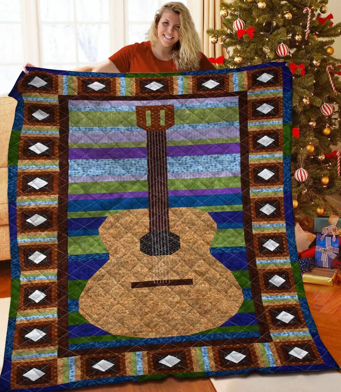 Guitar Quilt Wsb and Home Decor