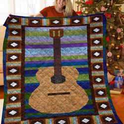 Guitar Quilt Wsb and Home Decor