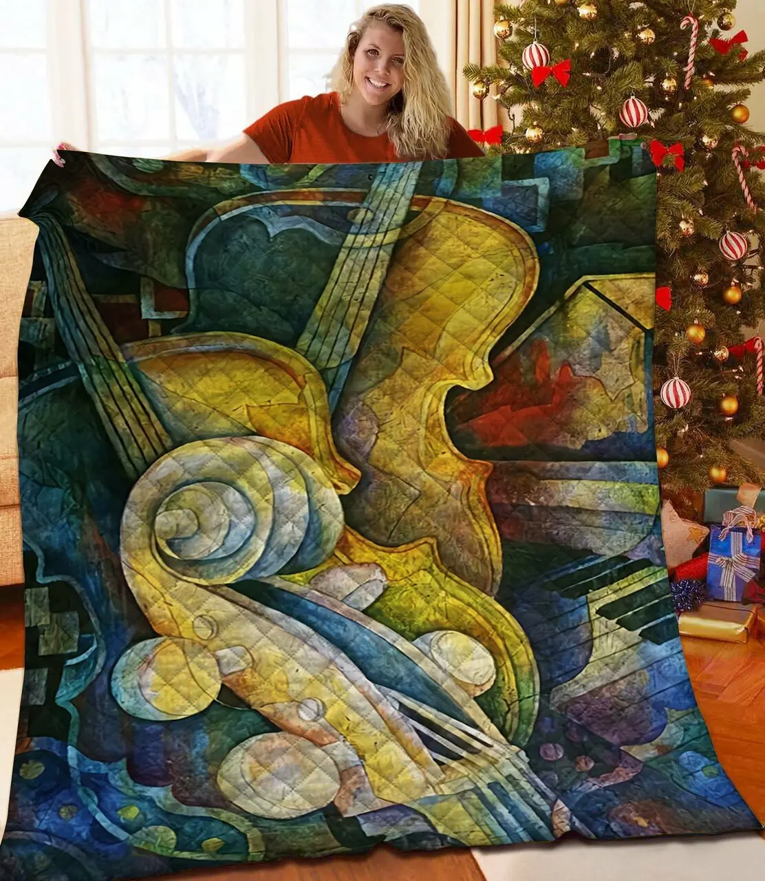 Guitar Quilt Wwh and Home Decor