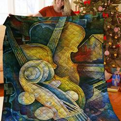Guitar Quilt Wwh and Home Decor