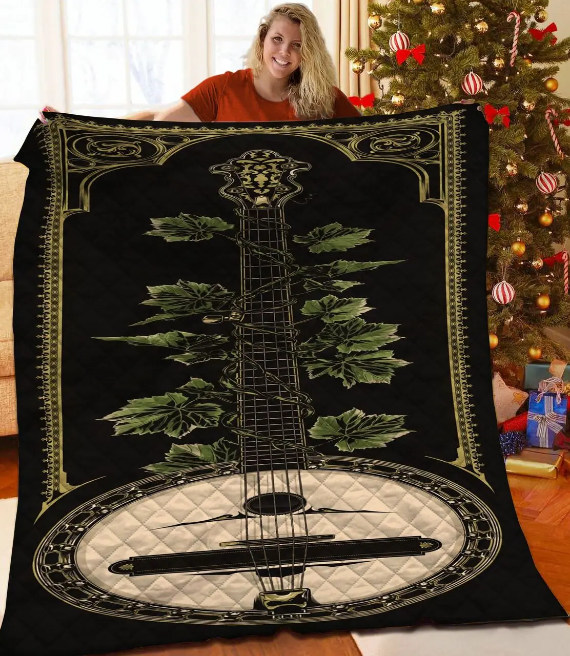 Guitar Quilt Wxq and Home Decor