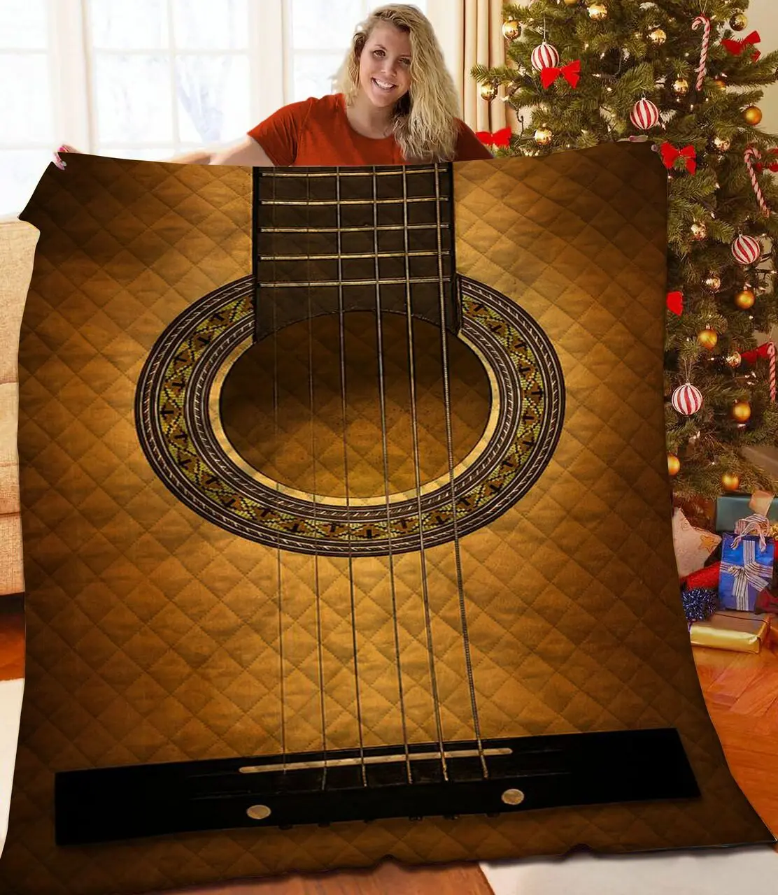 Guitar Quilt Wya and Home Decor